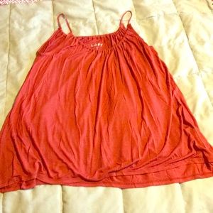 Loft gathered neck flowing tank top